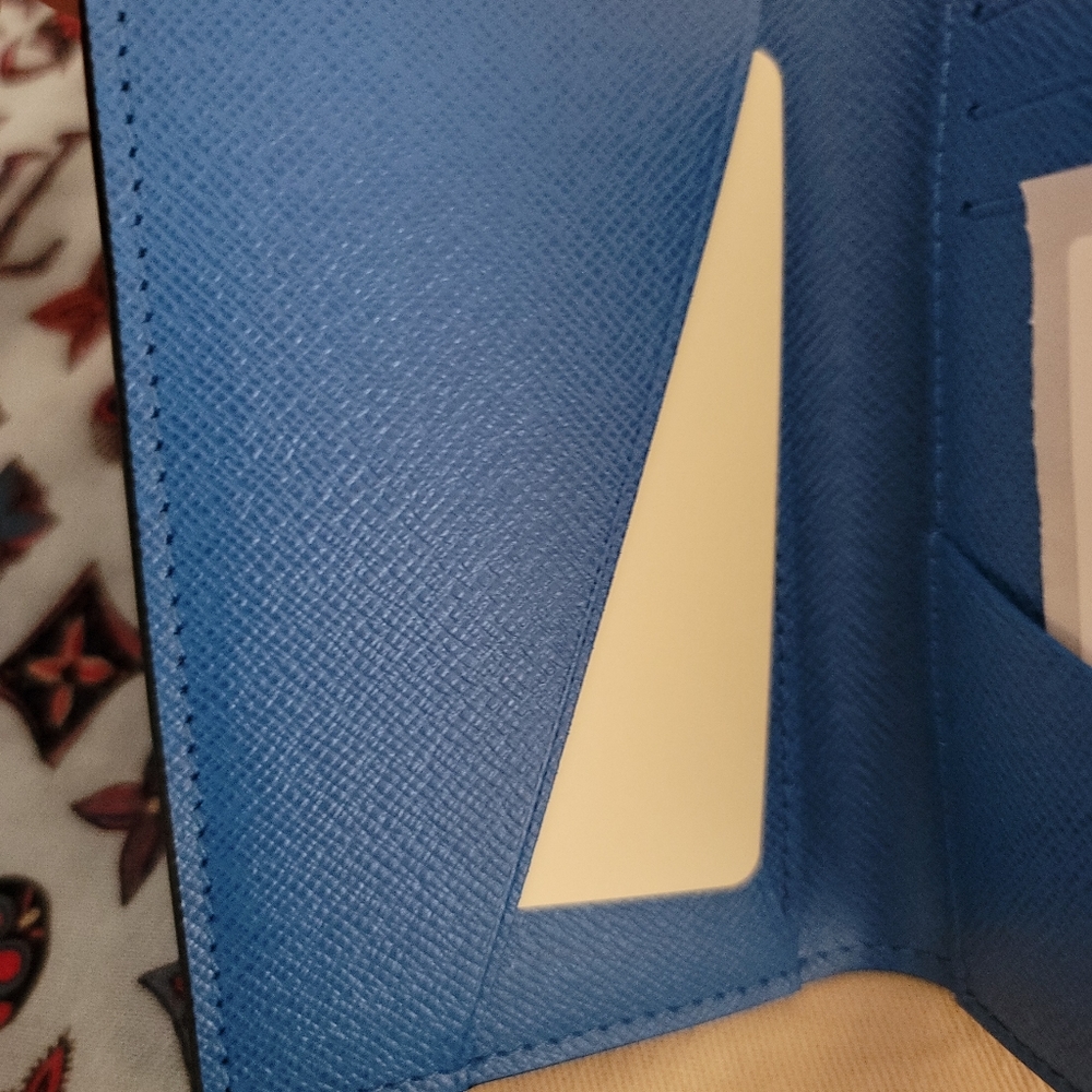 Louis Vuitton Virgil Abloh Pocket Organizer Damier Blue Graphite  Signature Stam - Picture 6 of 12
